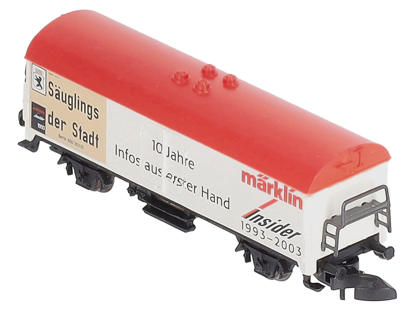Marklin Z Care Berlin 10 J. Insider Club Freight Car 1993-2003 w/ Anniver. Pin LN/Box