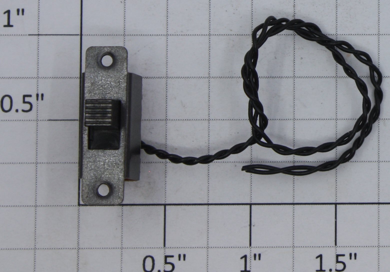 Acme 0827-22 Black DPDT Sub-Mini Slide Switch with Leads