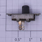 Acme 0827-03 Black SPST On/Off Slide Switch .75A @ 125VAC