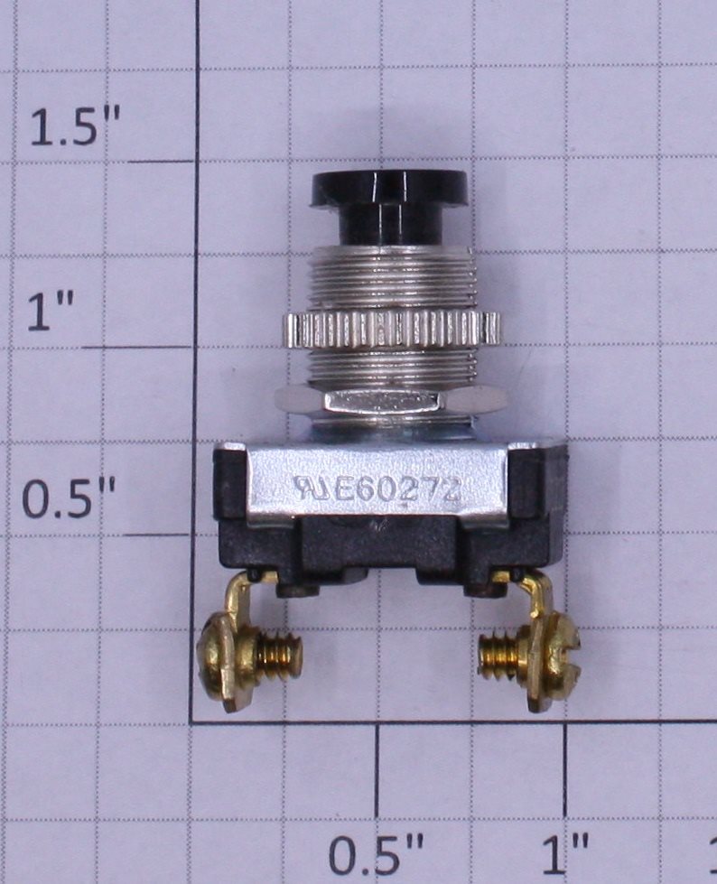 Acme 0827-05 Black SPST Momentary Push Button  6A @ 120VAC