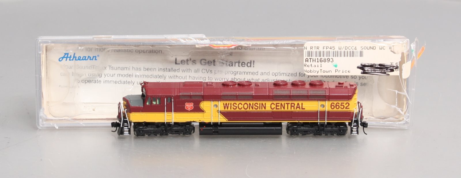Athearn 16893 N Wisconsin Central FP45 with DCC & Sound #6652