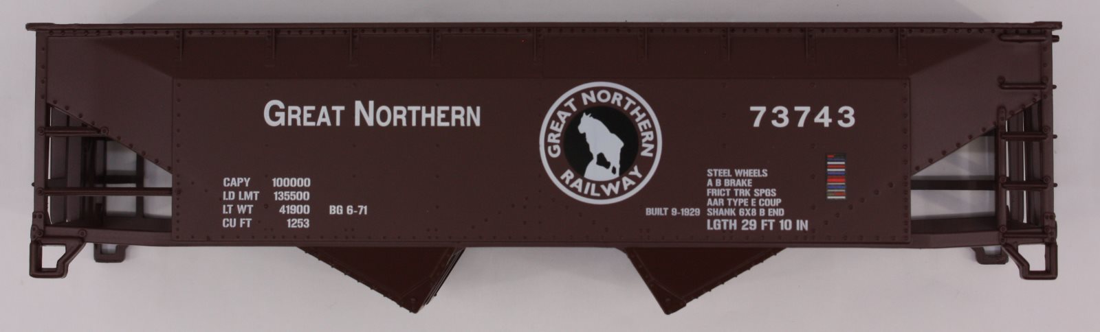 Lionel 22148-2 K-Line Great Northern Railway Tuscan Operating Hopper Shell