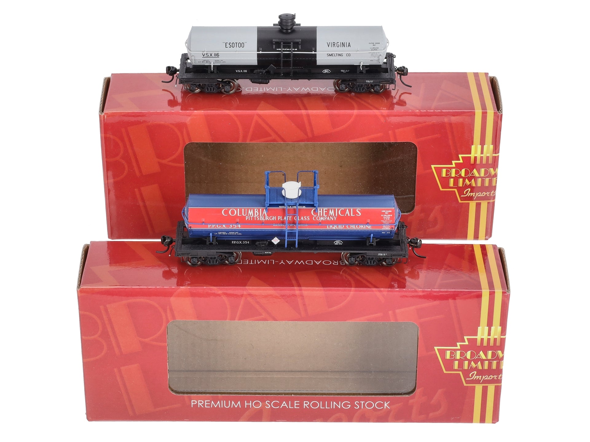 Broadway Limited 7661 HO PPGX/VSX 1940s Scheme 6000 Gallon Tank Car (Set of 2)