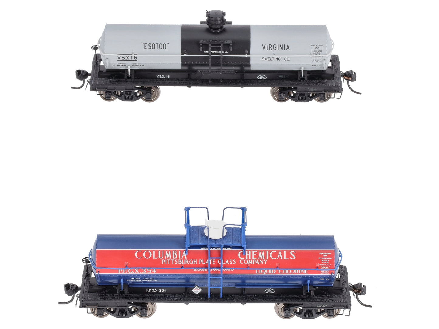 Broadway Limited 7661 HO PPGX/VSX 1940s Scheme 6000 Gallon Tank Car (Set of 2)