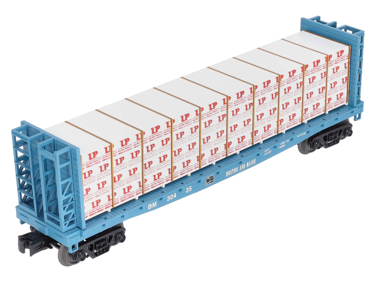 MTH 30-76489 O B&M Bulkhead Flat w/Lumber Load
