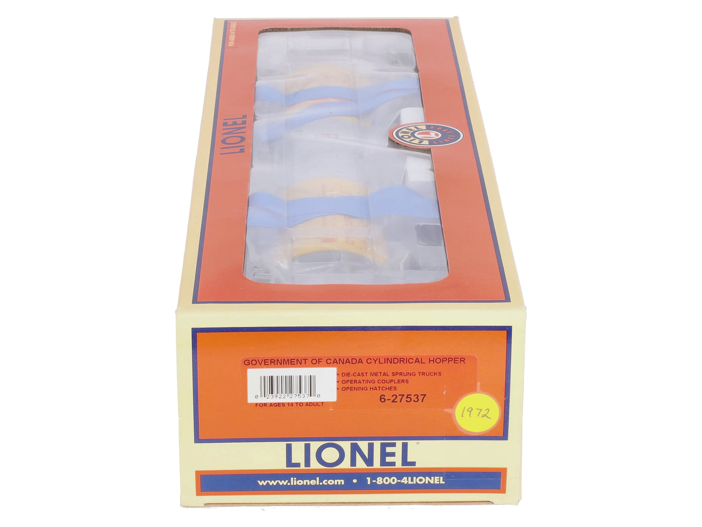 Lionel 6-27537 O Government Of Canada Cylindrical Hopper LN/Box