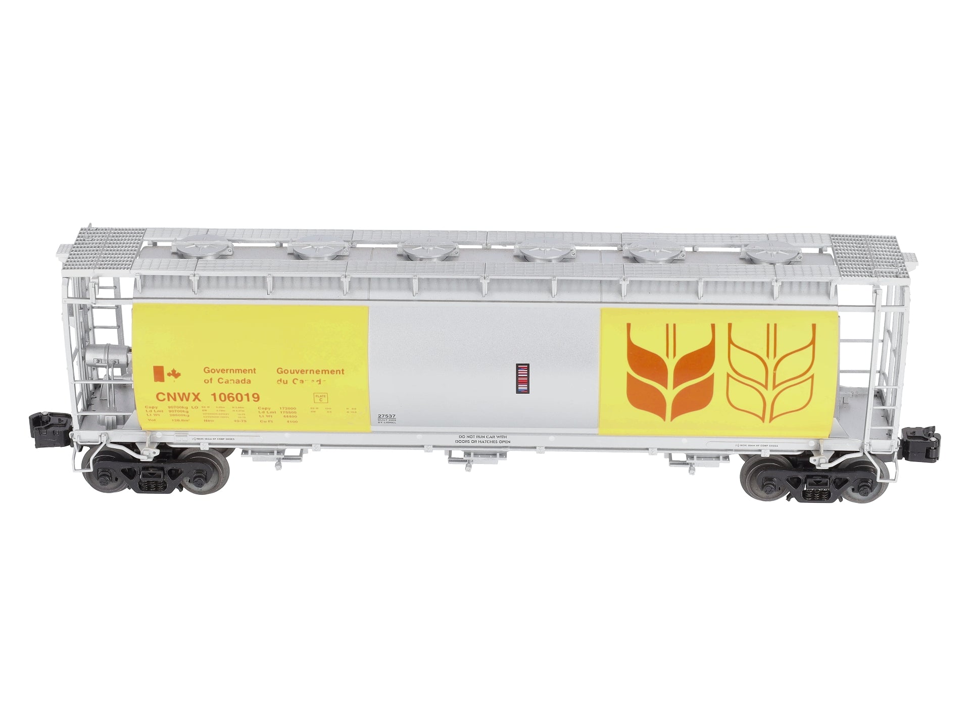 Lionel 6-27537 O Government Of Canada Cylindrical Hopper LN/Box