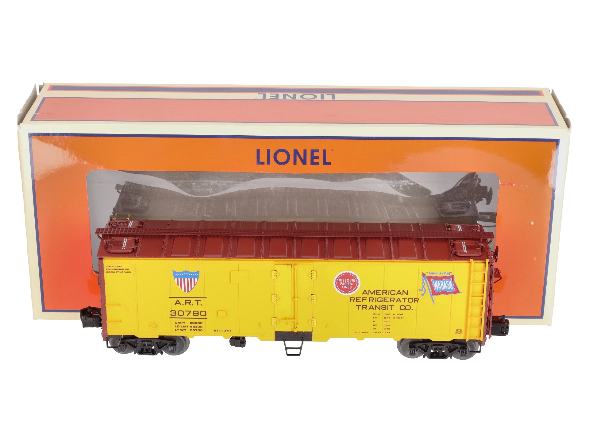 Lionel 6-17727 O Mopac/Wabash Steel-Sided Reefer #30790