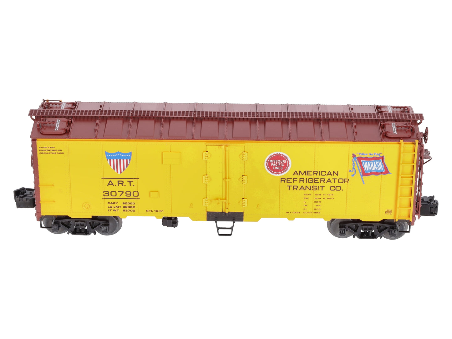 Lionel 6-17727 O Mopac/Wabash Steel-Sided Reefer #30790