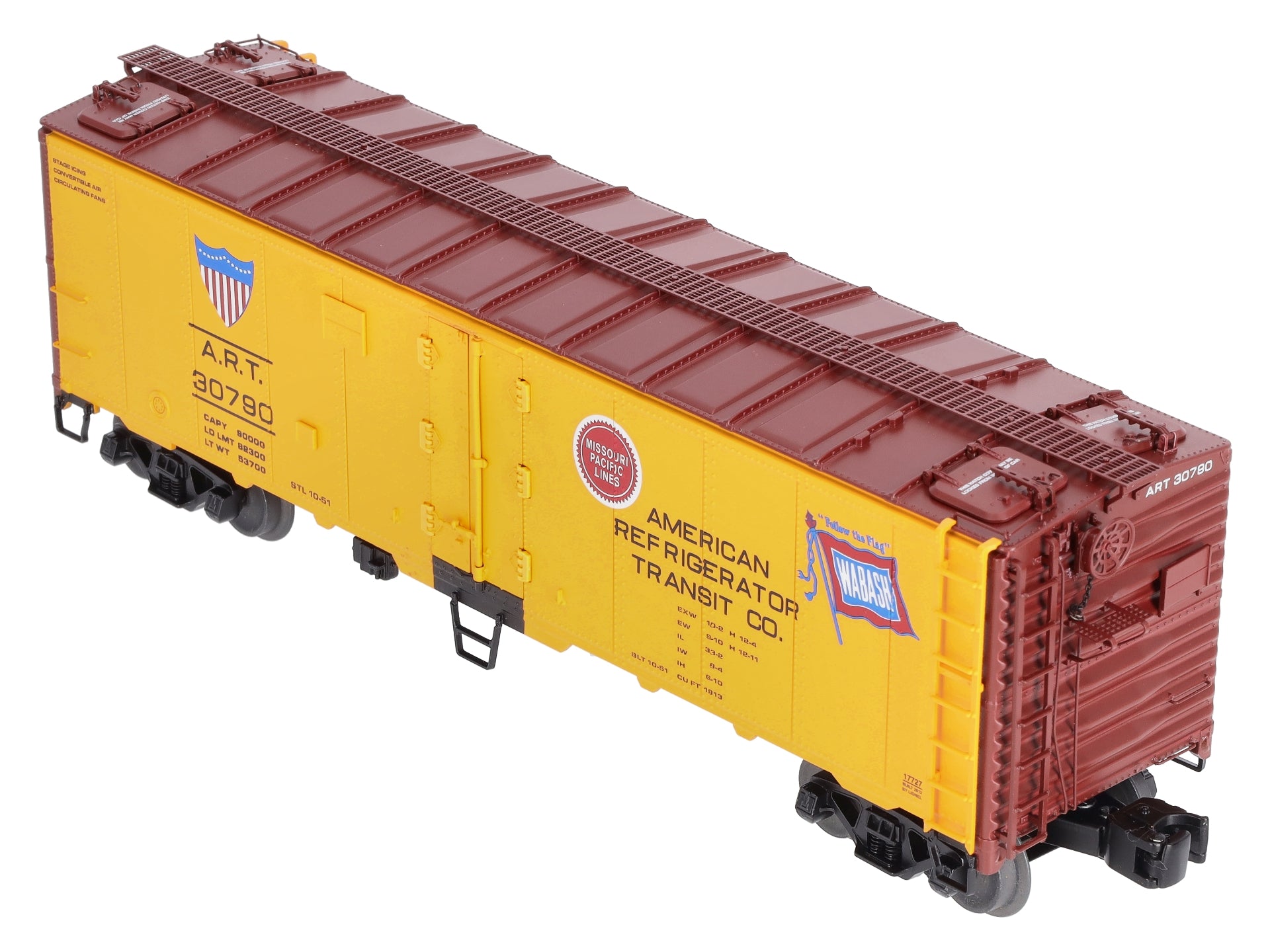 Lionel 6-17727 O Mopac/Wabash Steel-Sided Reefer #30790
