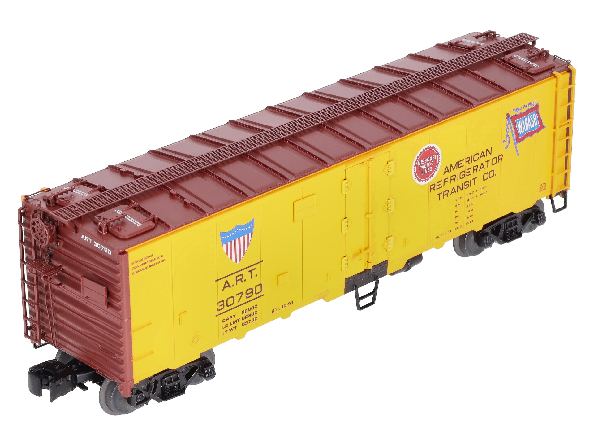 Lionel 6-17727 O Mopac/Wabash Steel-Sided Reefer #30790