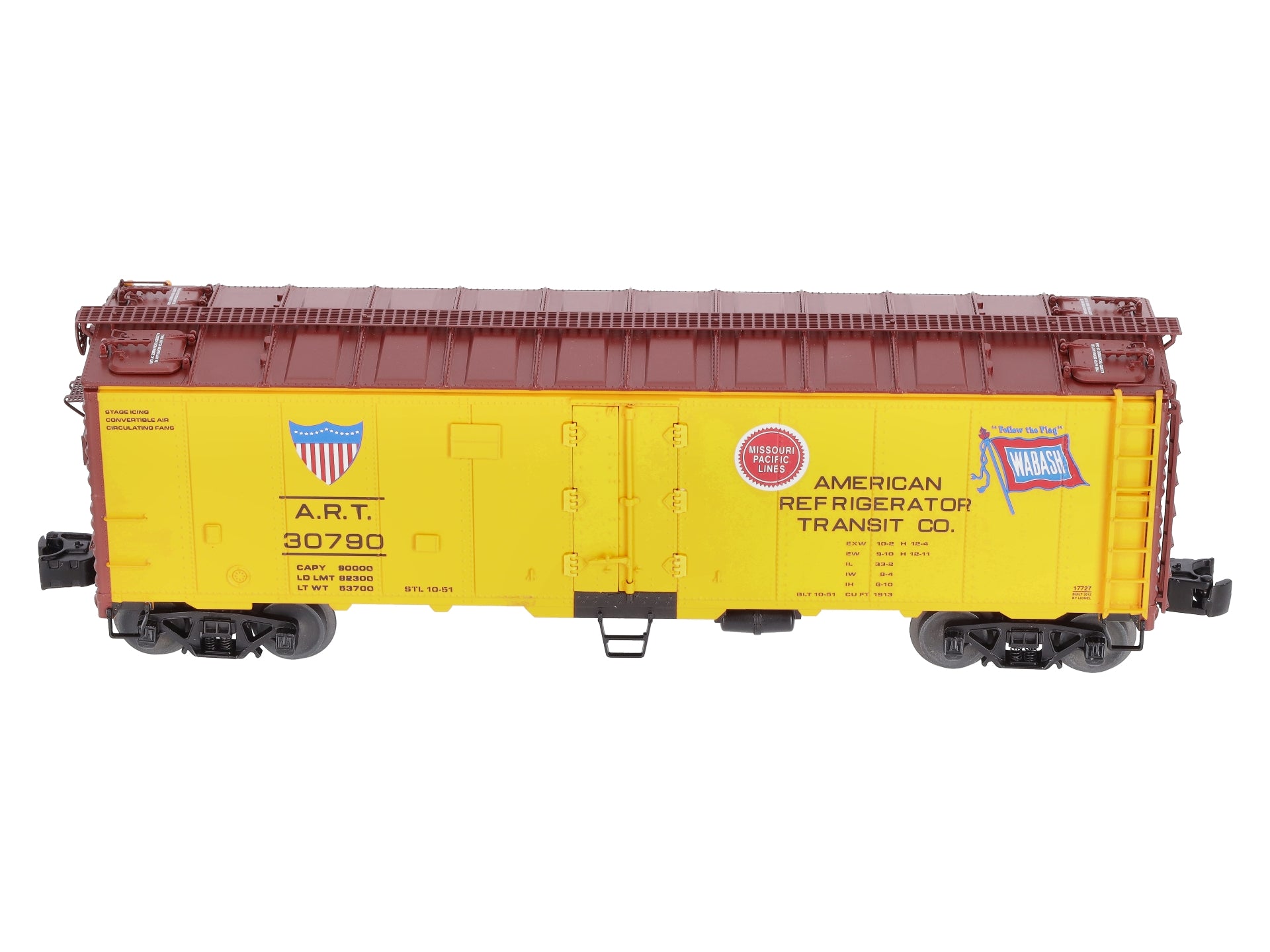 Lionel 6-17727 O Mopac/Wabash Steel-Sided Reefer #30790