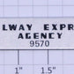 Lionel 9570-10 "Railway Express Agency 9570" Nameplate with Adhesive