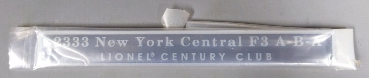 Lionel 6-308002 O Century Club NYC F3 ABA Diesel Set - Display Case Only LN/Box