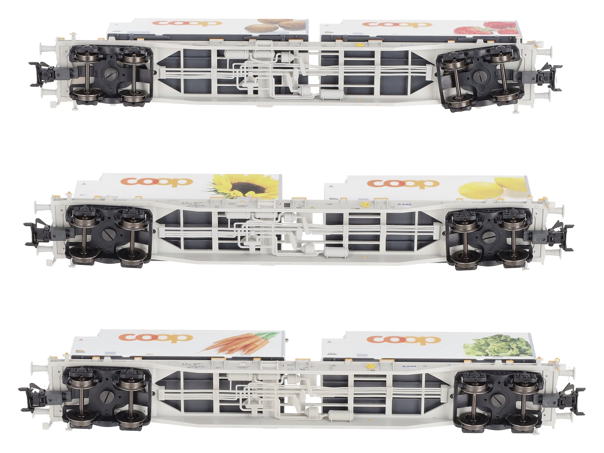 Marklin 47461 HO AAE Cargo Coop Container Flat Car (Set of 3)
