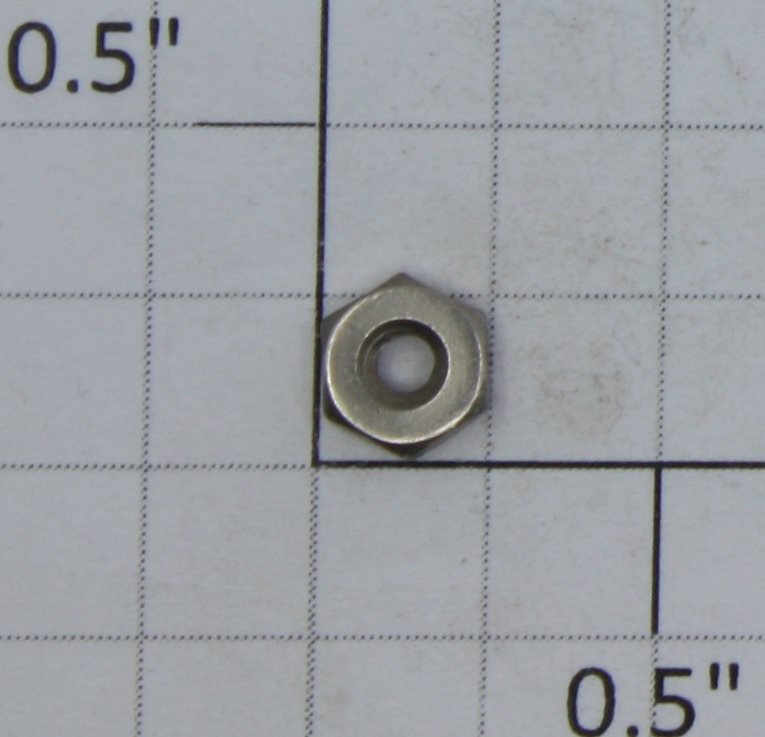 Lionel 61-9 #4-36 Nickel Hex Nut