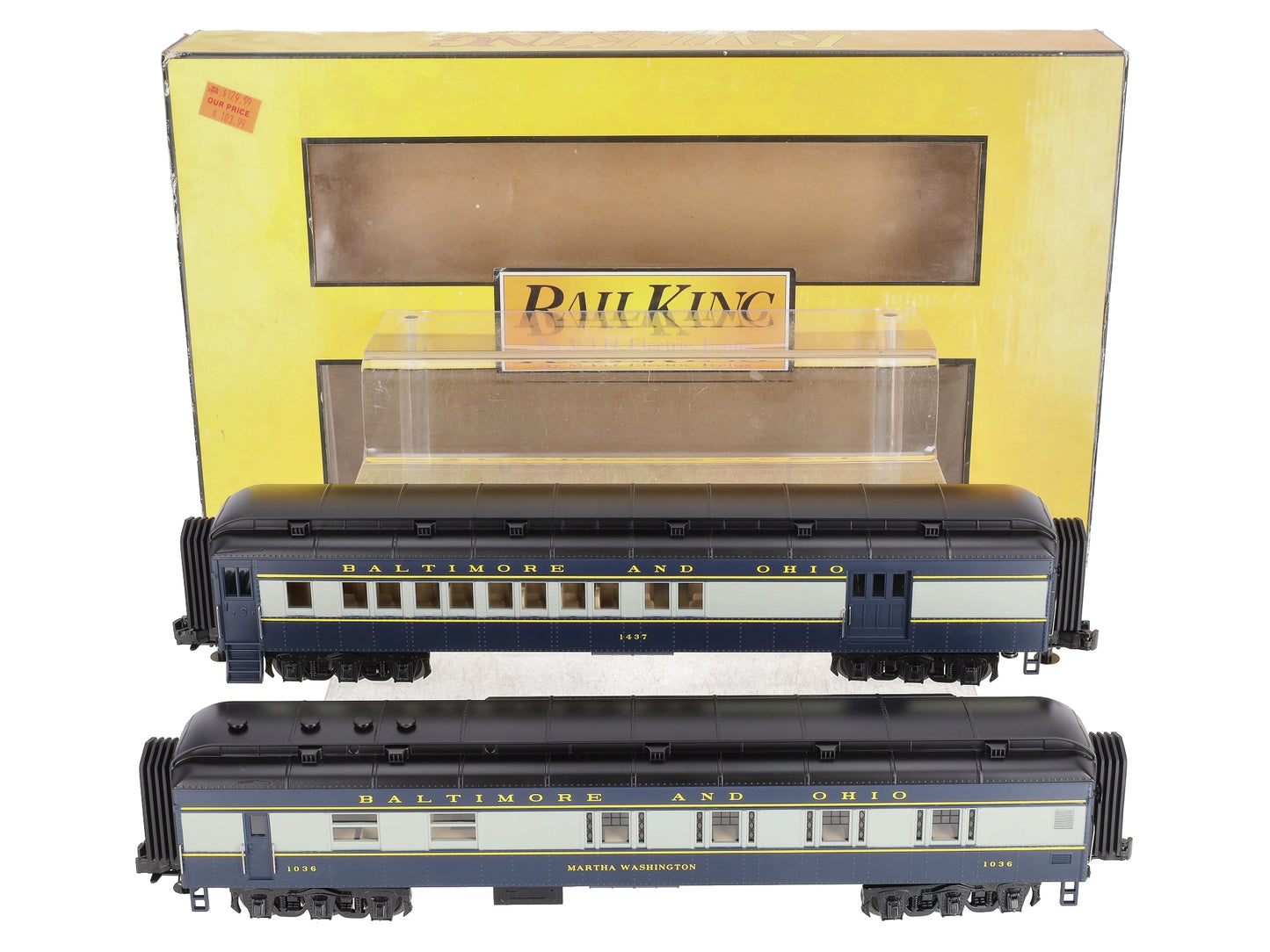 MTH 30-69171 O Gauge B&O 2-Car Madison Combo