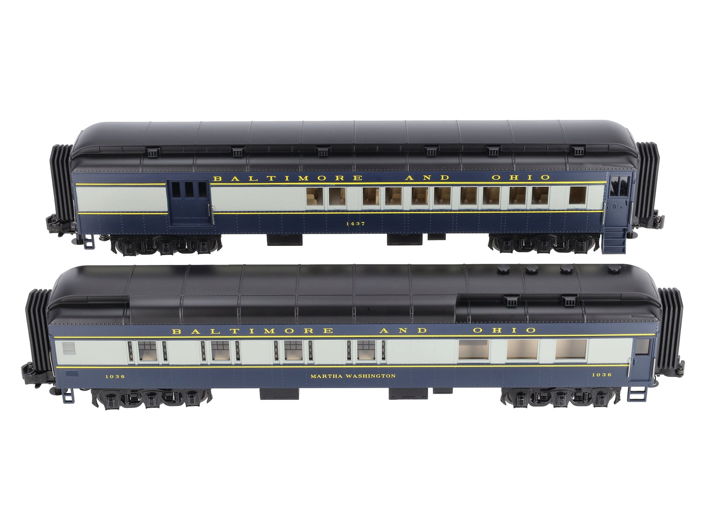 MTH 30-69171 O Gauge B&O 2-Car Madison Combo