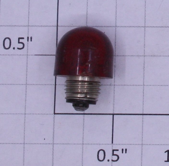 DiaLight 162-931 O Gauge Stovepipe Bulb with Red Transparent Cover