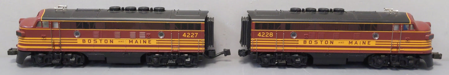 MTH 20-2126-1 O Boston & Maine F3 AA Diesel Set w/PS1 #4227/4228 LN/Box