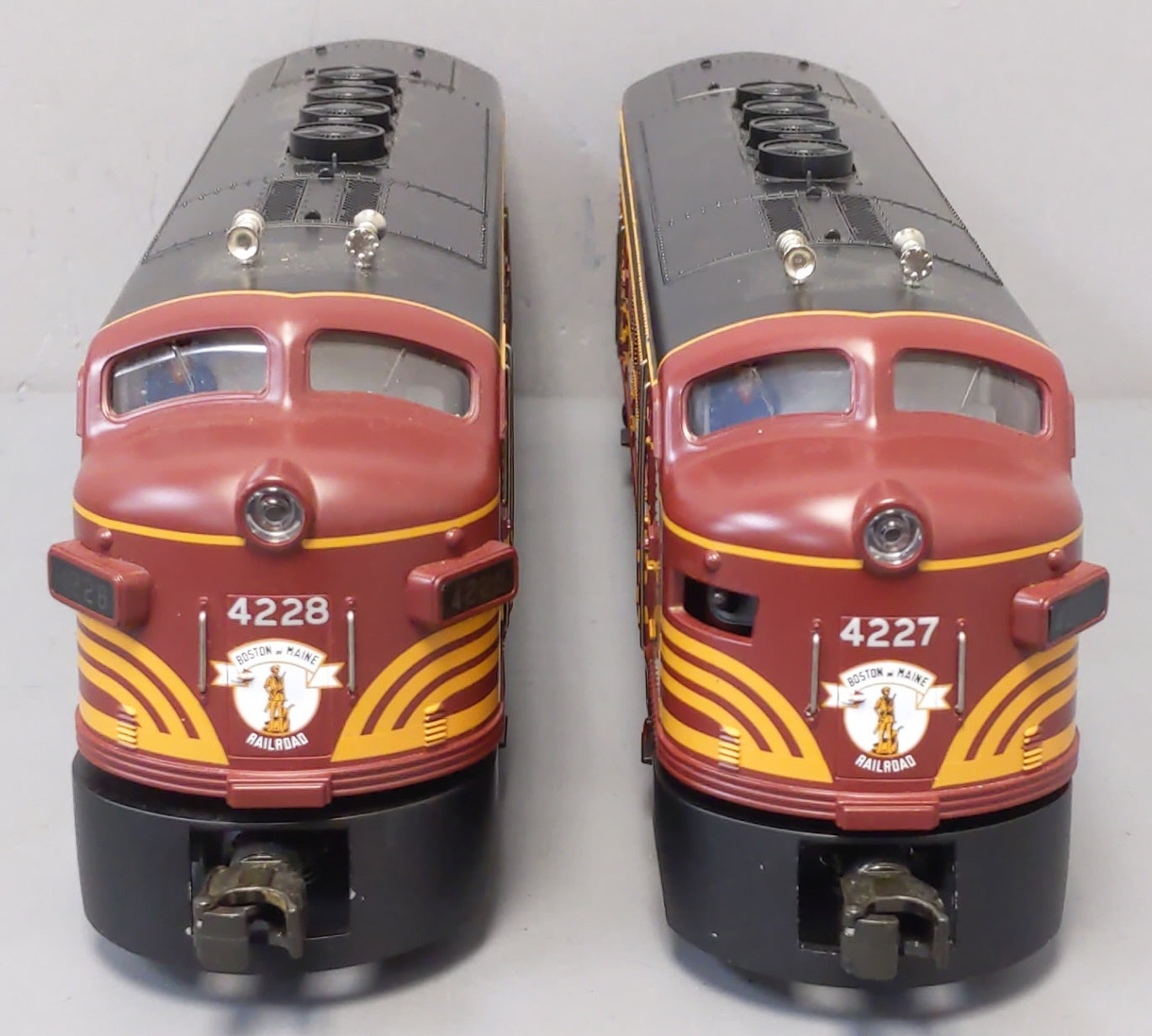MTH 20-2126-1 O Boston & Maine F3 AA Diesel Set w/PS1 #4227/4228 LN/Box