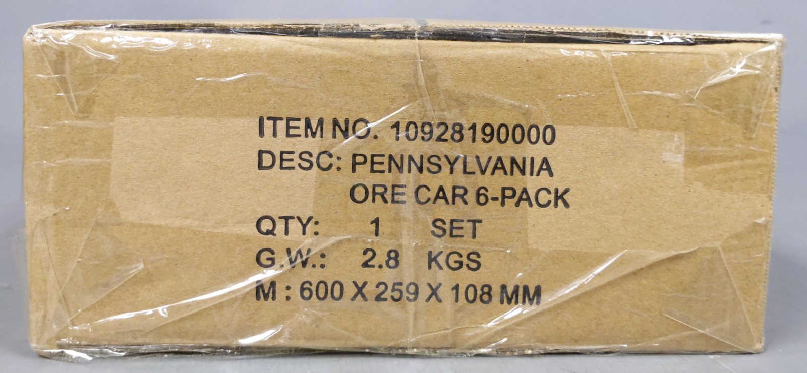 Lionel 1928190 O Pennsylvania Ore Car (Pack of 6)