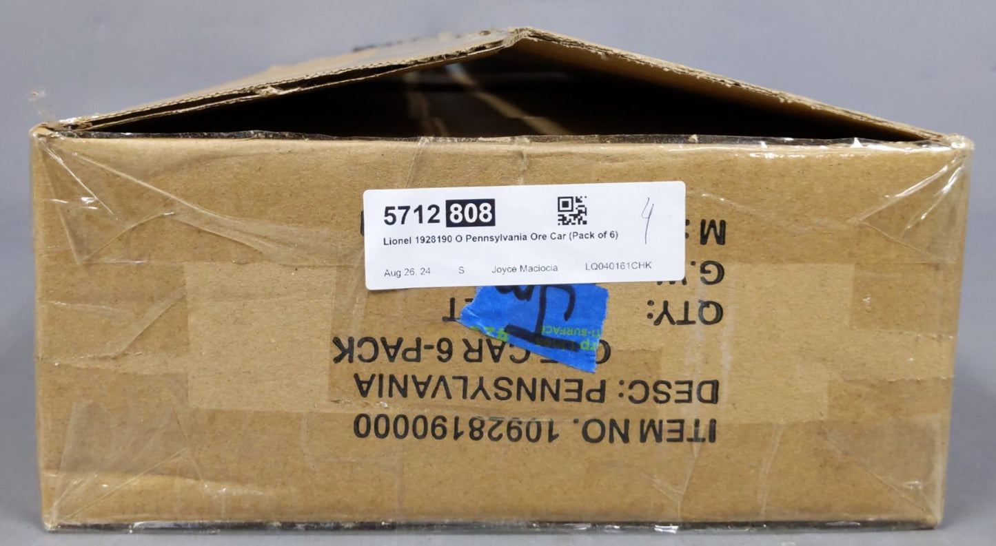 Lionel 1928190 O Pennsylvania Ore Car (Pack of 6)