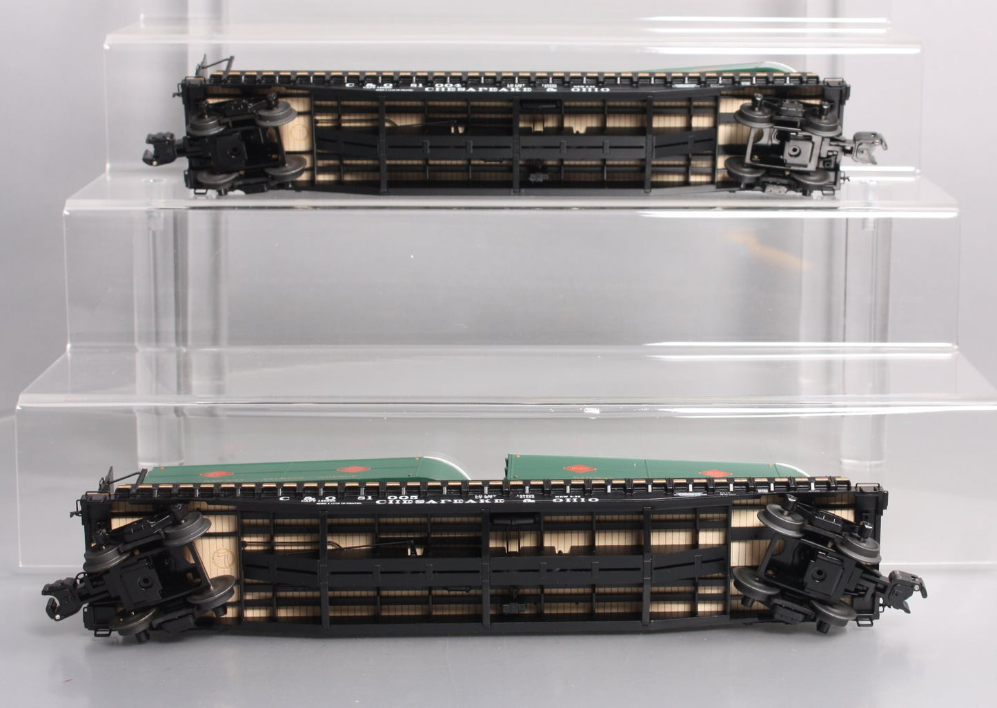 Lionel 6-21897 O C&O PS-4 Flatcars with REA Piggyback Trailers (Set of 2)