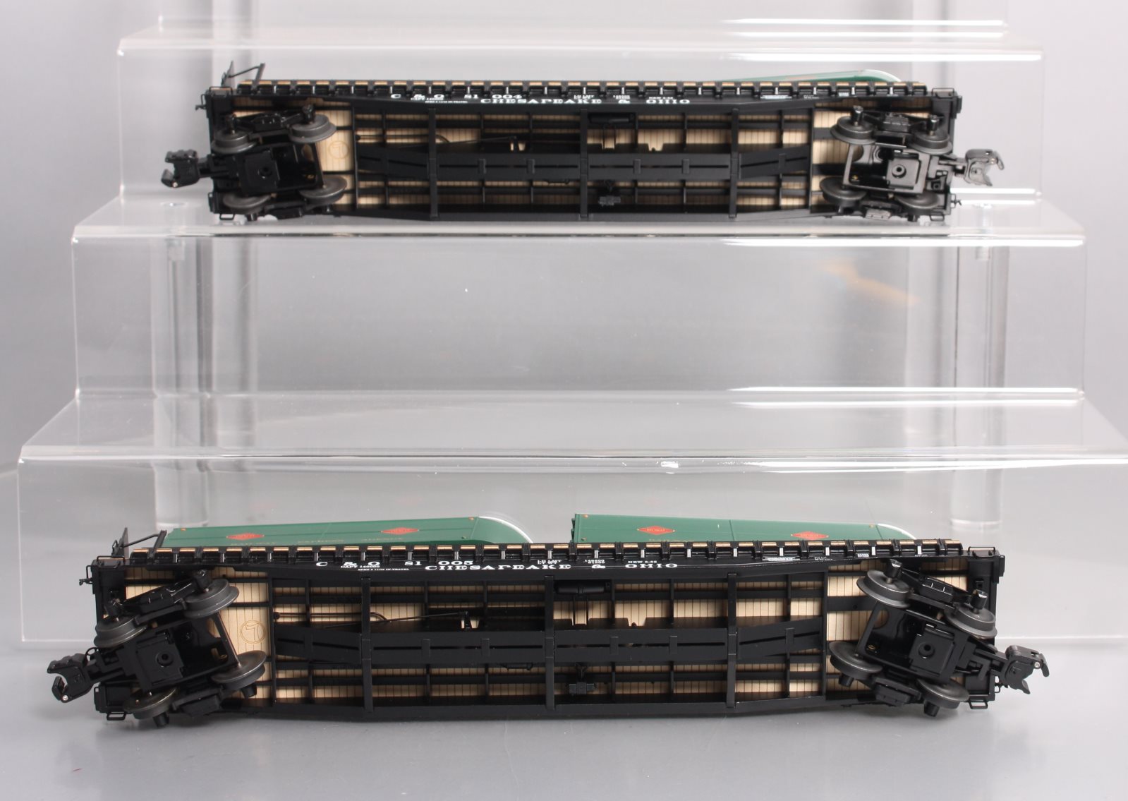 Lionel 6-21897 O C&O PS-4 Flatcars with REA Piggyback Trailers (Set of 2)