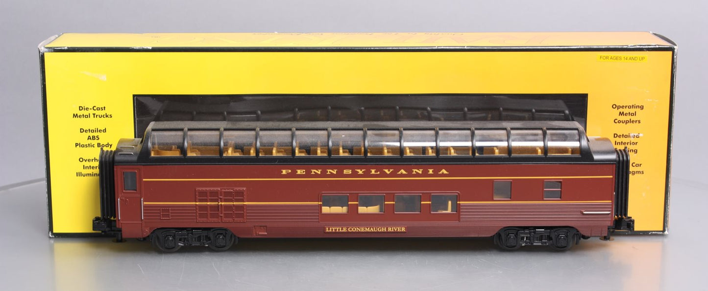 MTH 30-67487 O Pennsylvania 60' Streamlined ABS Full-Length Vista Dome Car