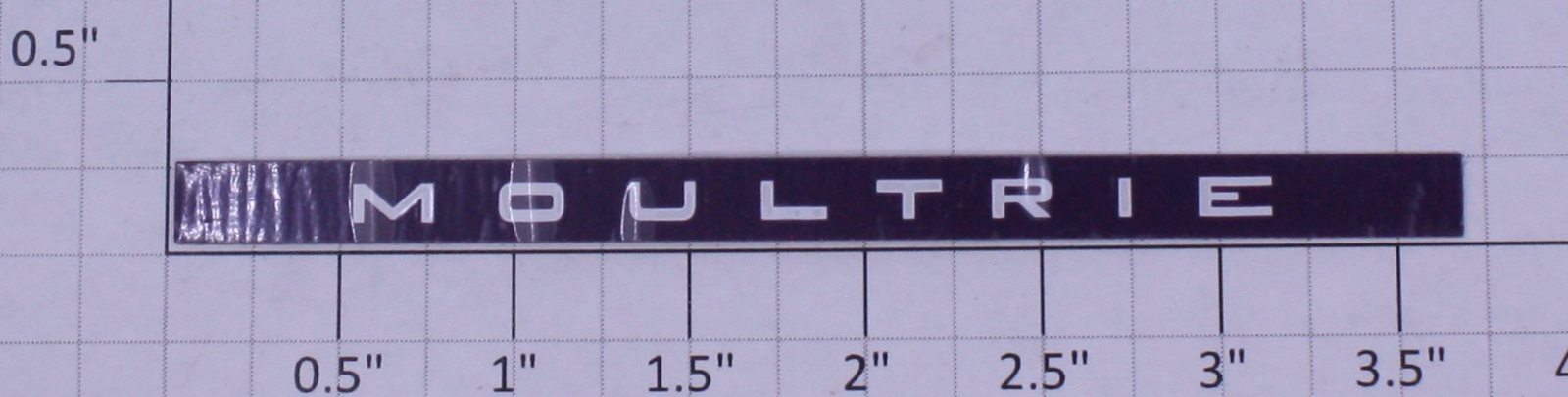 Lionel 19157-20 Adhesive Moultrie Nameplate