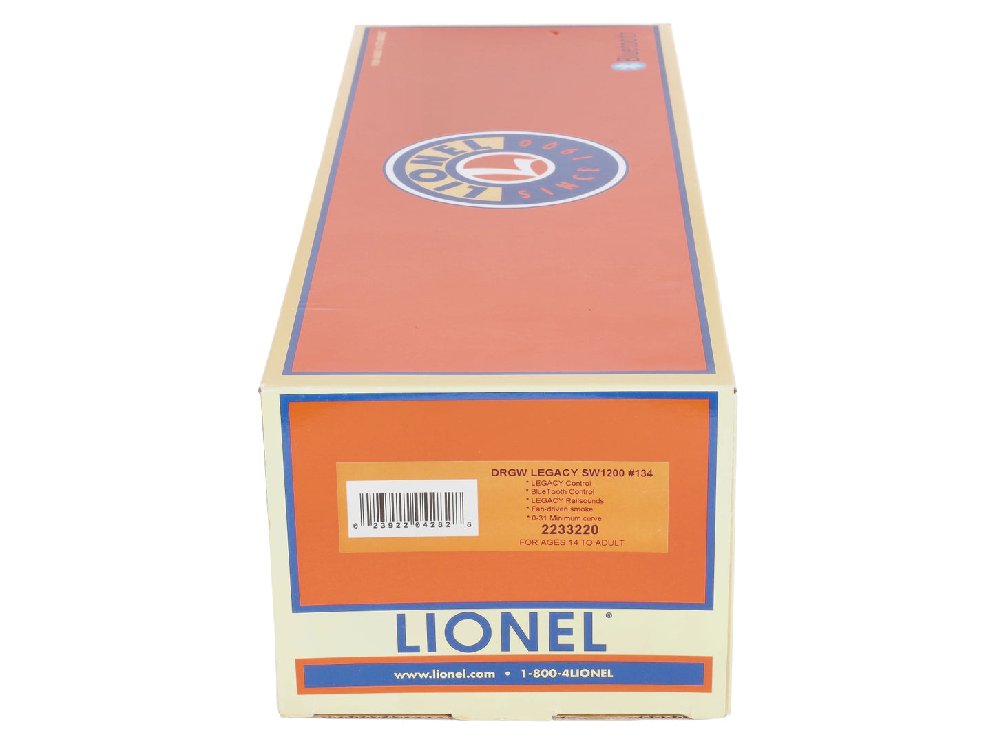 Lionel 2233220 O D&RGW Legacy SW1200 Diesel Locomotive #134