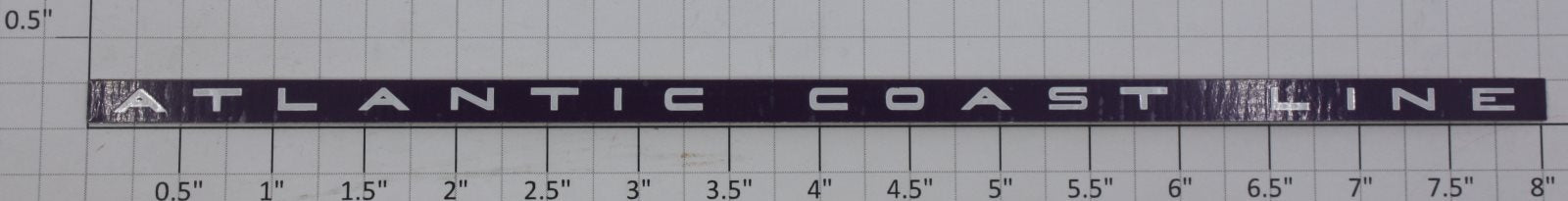 Lionel 19155-10 Atlantic Coast Line Aluminum Passenger Car Nameplate