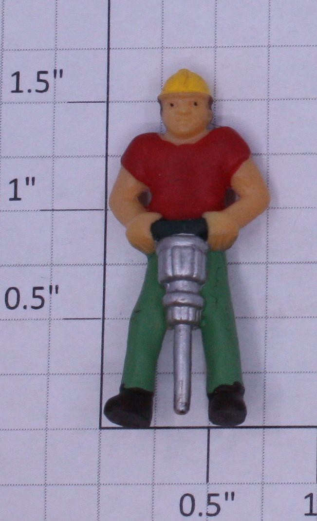 Acme 09060-13 O Gauge Painted Plastic "Jackhammer Jim" Figure