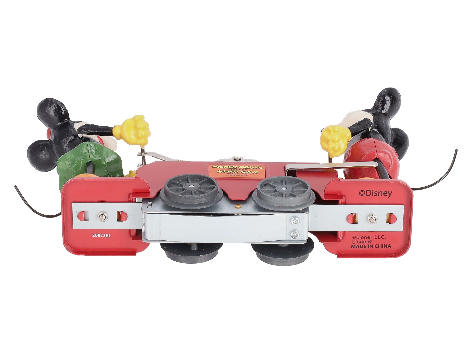 Lionel 2335190 O Gauge Disney's Mickey Mouse and Minnie Mouse Red Handcar NIB