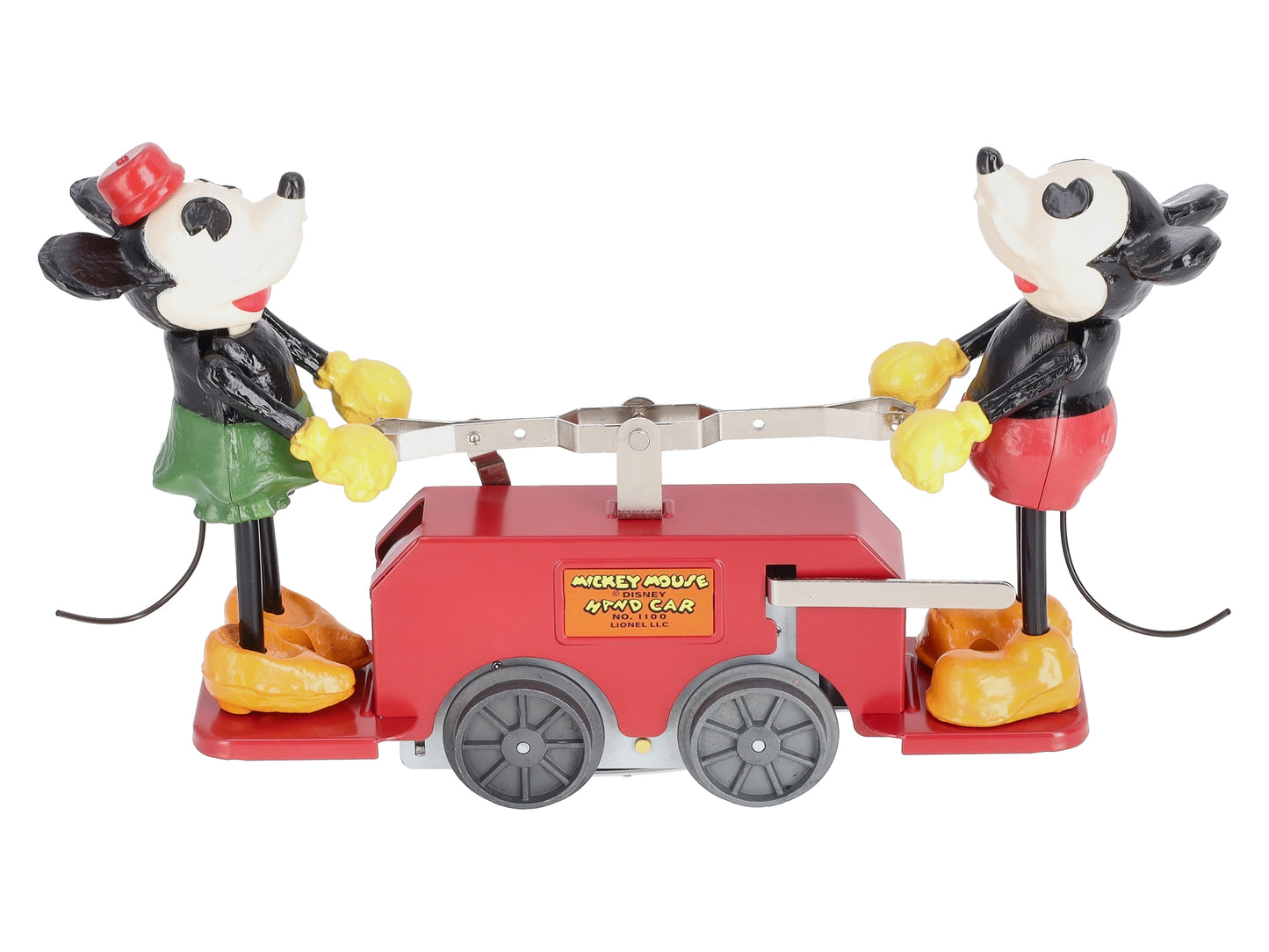 Lionel 2335190 O Gauge Disney's Mickey Mouse and Minnie Mouse Red Handcar NIB