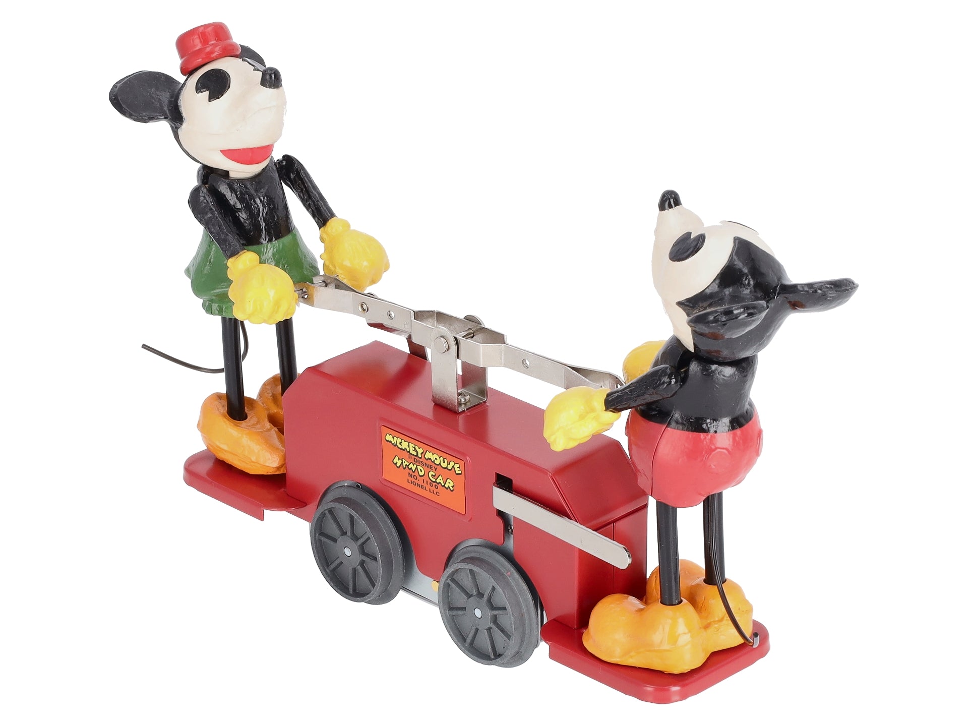 Lionel 2335190 O Gauge Disney's Mickey Mouse and Minnie Mouse Red Handcar NIB