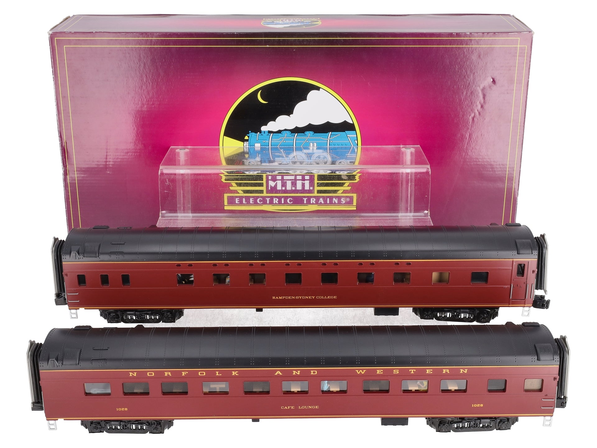 MTH 20-66260 O Norfolk & Western 70' Streamlined Sleeper/Diner Set (Set of 2)