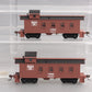 Walthers 932-27562 HO CB&Q 4-Window Wood Caboose (Set of 2) #13818/13967