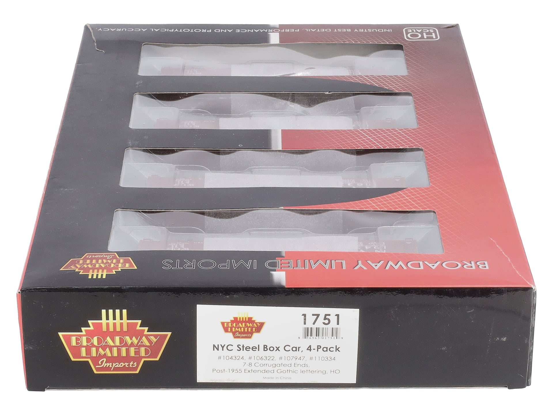 Broadway Limited 1751 HO NYC Specification 486 40' Steel Boxcar (Pack of 4)