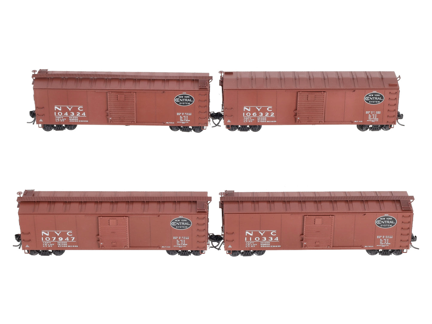 Broadway Limited 1751 HO NYC Specification 486 40' Steel Boxcar (Pack of 4)