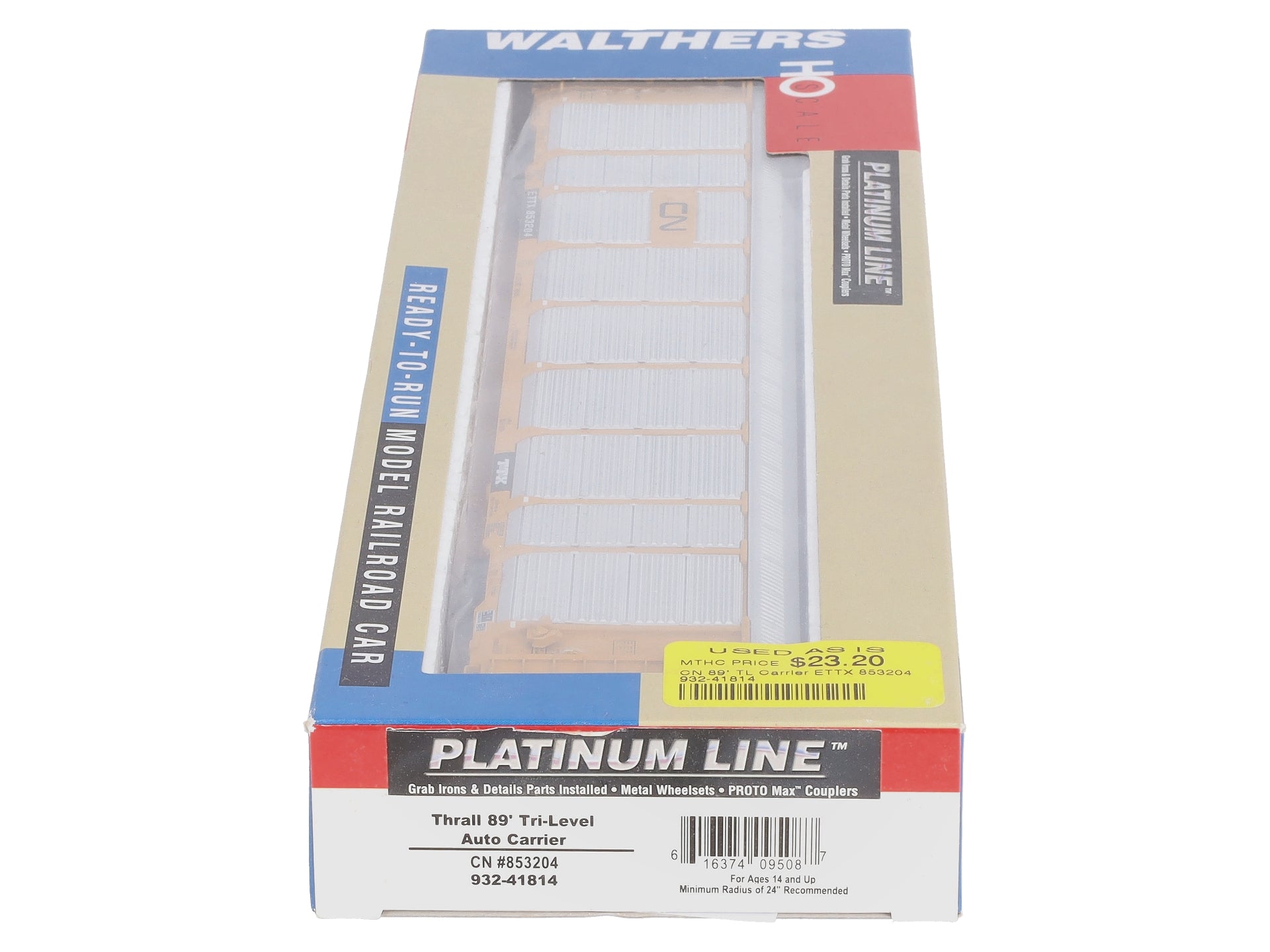 Walthers 932-41814 HO Scale CN Tri-Lvl Auto Carrier #853204