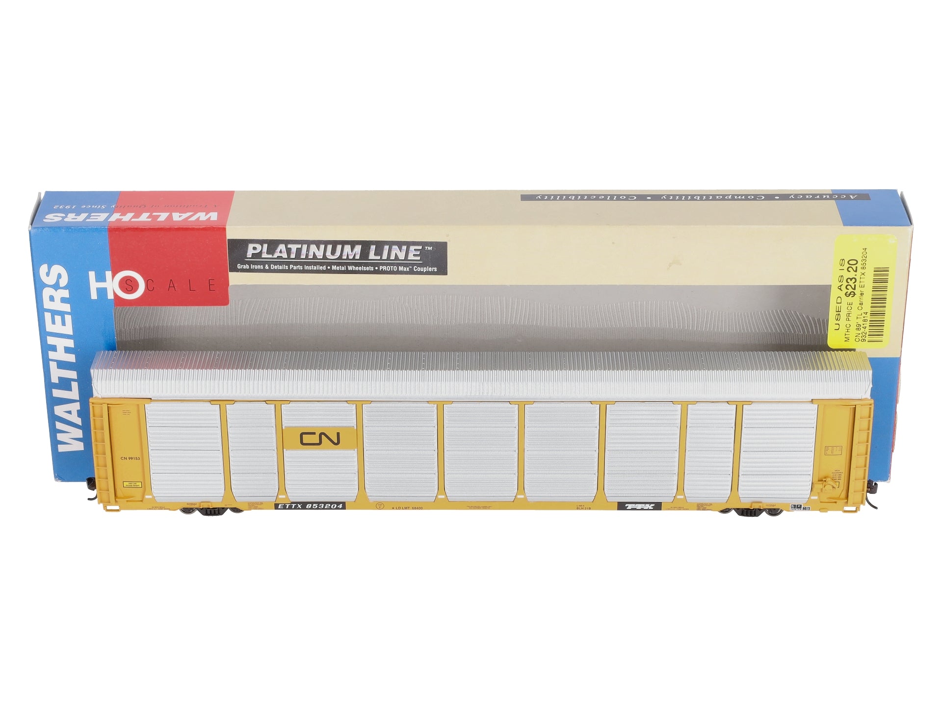 Walthers 932-41814 HO Scale CN Tri-Lvl Auto Carrier #853204