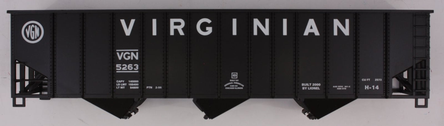 Lionel 17144-7 #5263 Virginian 3-Bay Hopper Shell