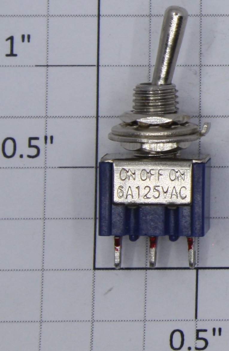 Acme 0909-8 SPDT Blue SPDT Center Off Mini Toggle Switch 6A @ 125VAC