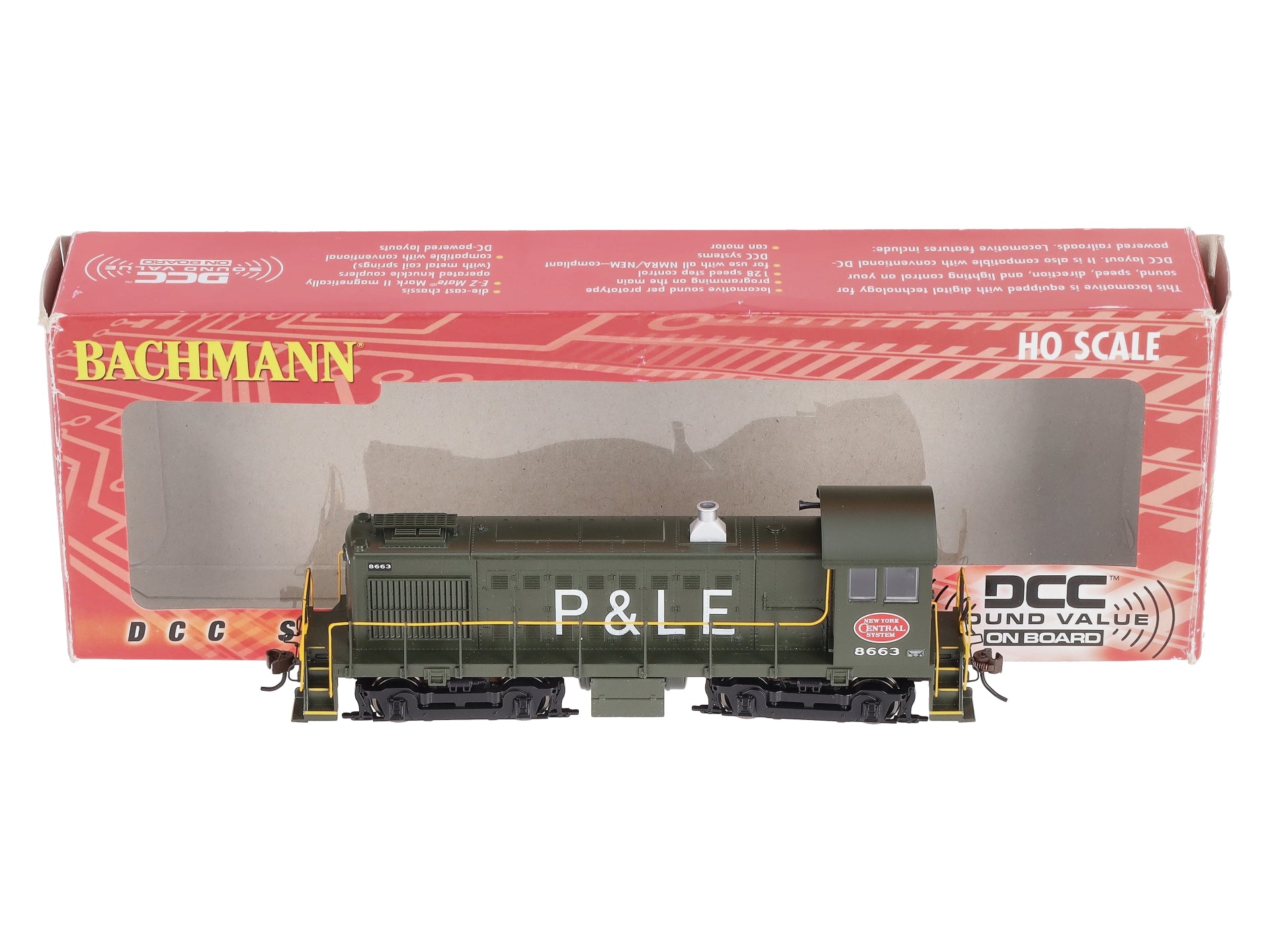 Bachmann 63208 HO New York Central ALCO S4 Diesel Locomotive #8663 w/DCC/Sound LN/Box