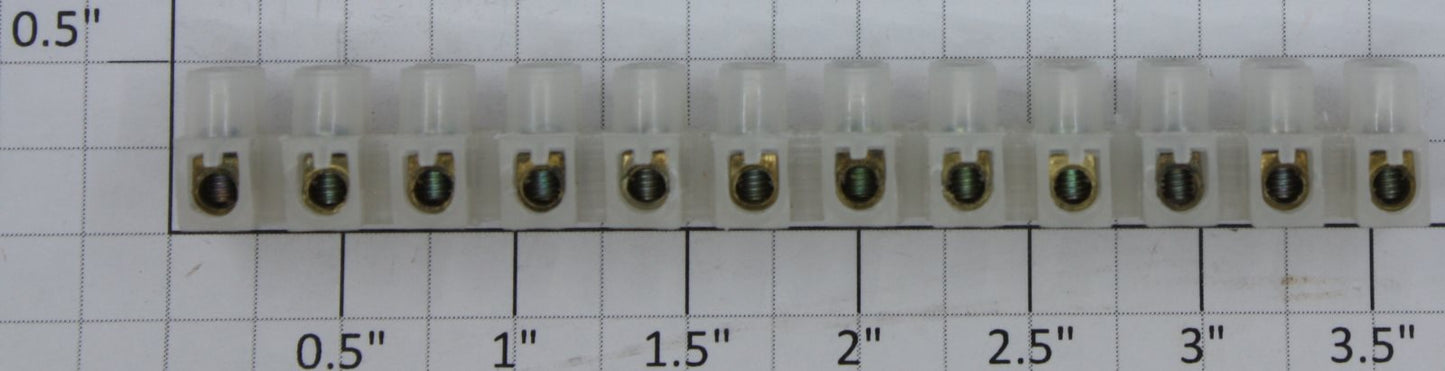 Acme 20-12 HO Gauge 12-Position Nylon Dual Row Screw Terminal Block