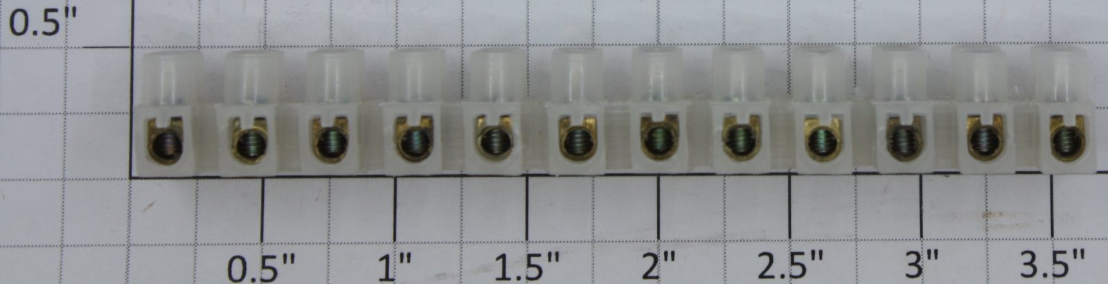 Acme 20-12 HO Gauge 12-Position Nylon Dual Row Screw Terminal Block