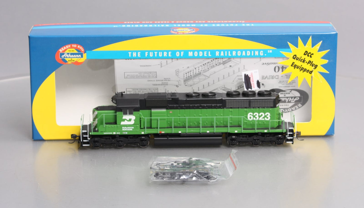 Athearn 93579 HO Scale Burlington Northern SD40 Diesel Locomotive #6323 LN/Box