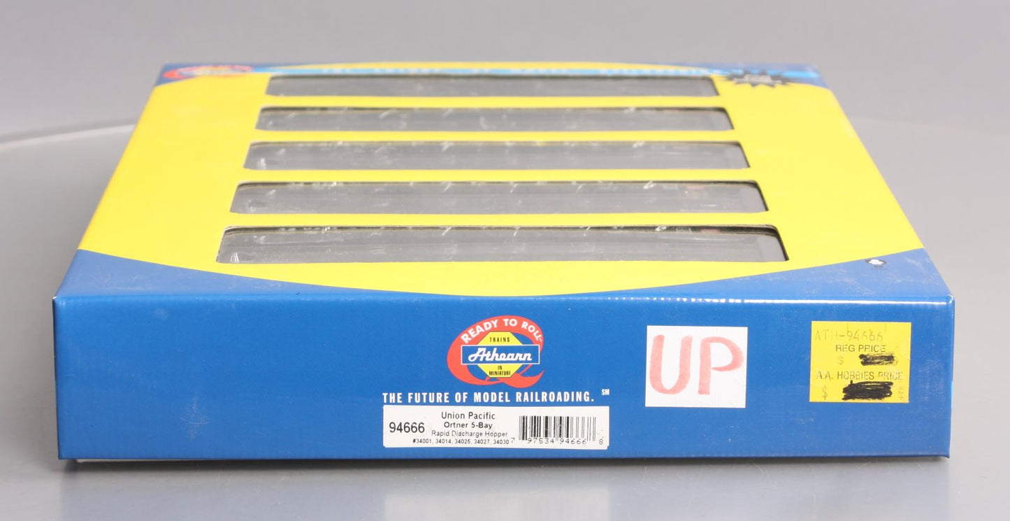 Athearn 94666 HO Union Pacific 5-Bay Rapid Discharge Hopper (Set of 5)